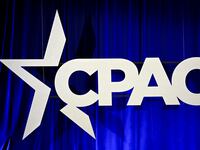 CPAC logo on a cloth background.