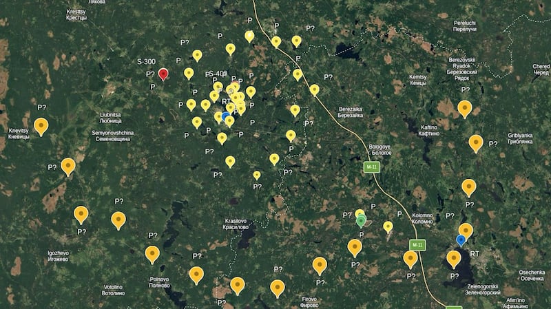 putin air defense towers valdai google maps