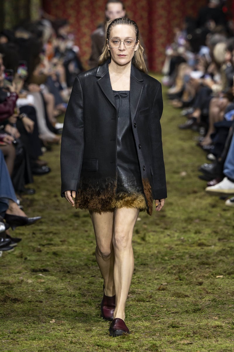 Chloe Sevigny walks the runway during the Miu Miu Ready to Wear Fall/Winter 2026-2027 fashion show.