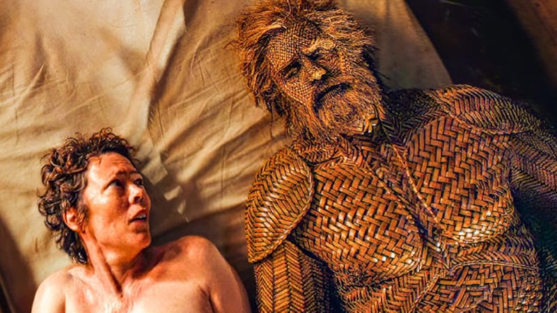 Olivia Colman and Alexander Skarsgard in 'Wicker'
