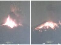 Volcanic eruption in Japan.