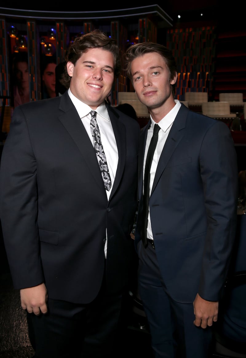 Christopher Schwarzenegger (L) poses with his older brother Patrick in 2016.