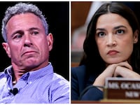 AOC side by side with Chris Cuomo