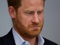 Prince Harry, Duke of Sussex is pictured during a visit to the Centre for Blast Injury Studies at Imperial College London on September 10, 2025 in London, England.