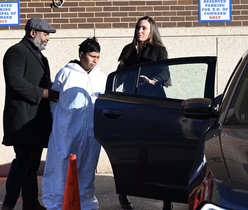 NEW YORK, UNITED STATES - DECEMBER 23: 33-year-old Sebastian Zapeta walks out of the NYPD 60th Precinct after being arrested and charged in the death of a woman aboard a subway train as she slept and was allegedly lit on fire by Zapeta in Coney Island, Brooklyn, United States on Monday, December 23, 2024. (Photo by Kyle Mazza/Anadolu via Getty Images)