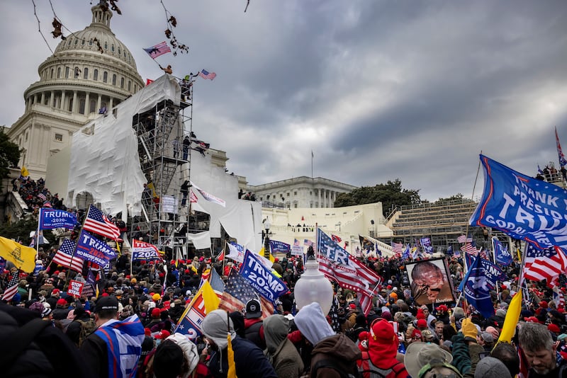 Trump supporters during the Jan.6 attack in 2021.