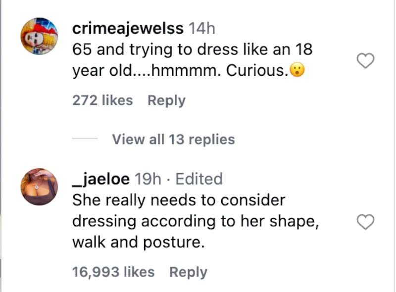 Instagram users comment on Madonna’s lack of clothing in a 2026 video of her leaving her hotel in Paris.