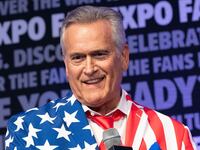 DENVER, COLORADO - JULY 06: Bruce Campbell attends the final day of the 2025 Fan Expo Denver at the Colorado Convention Center on July 06, 2025 in Denver, Colorado. (Photo by Thomas Cooper/Getty Images)