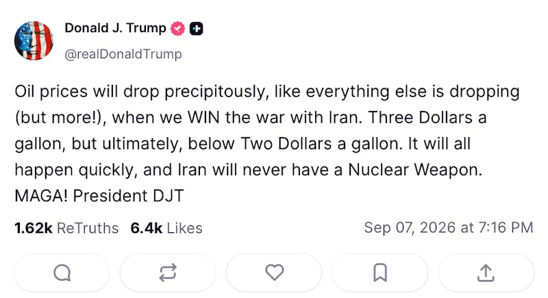 Trump acknowledged the war against Iran hasn't yet been won.