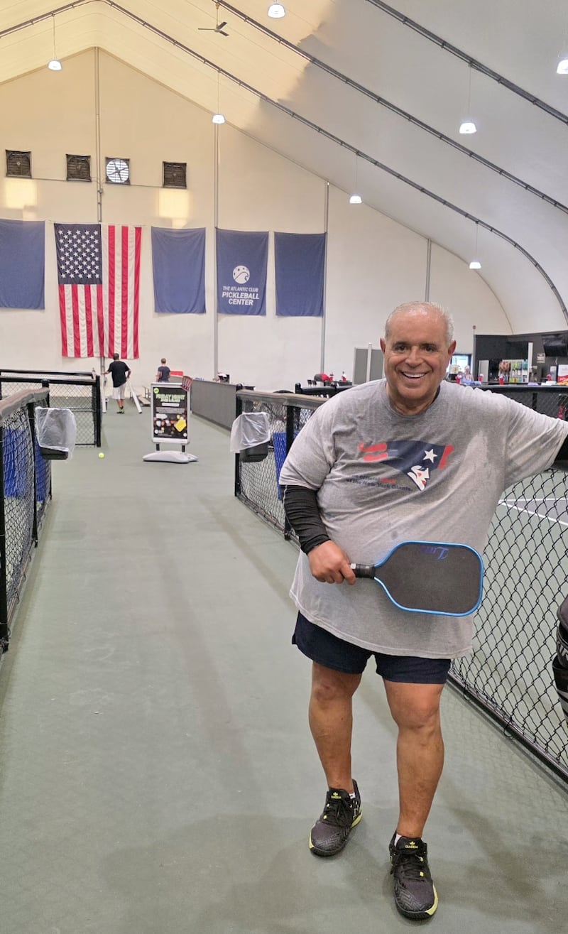 Joseph Gannascoli is embracing an athletic lifestyle. His goal is to lose 40 pounds in the next four months.