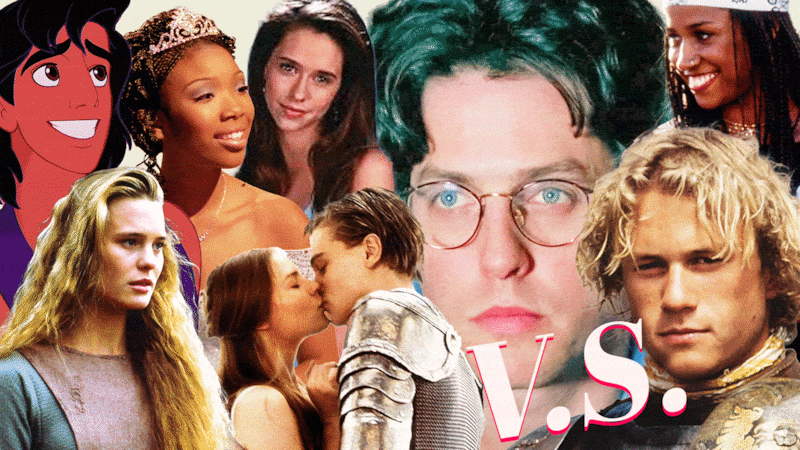 Robin Wright, Aladdin, Brandy, Jennifer Love Hewitt, Claire Danes, Leonardo DiCaprio, Hugh Grant, Heath Ledger, and Stacey Dash