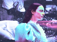 A photo illustration of Emma Stone in Poor Things.