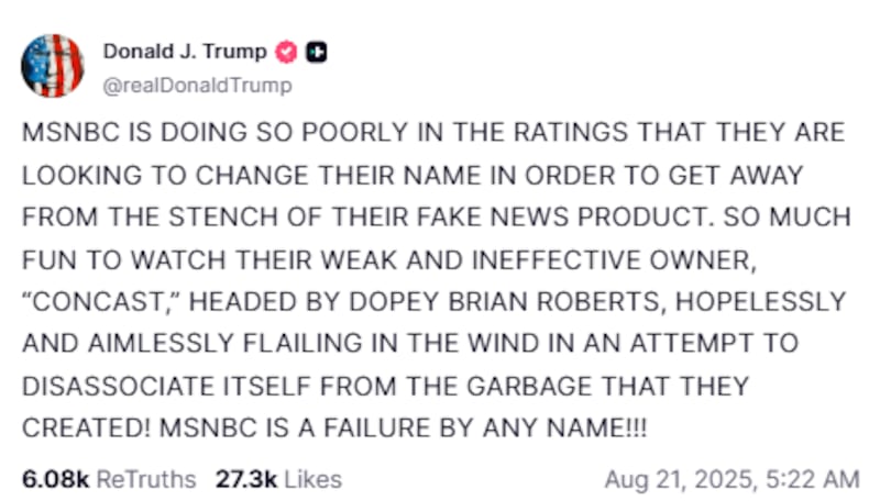 Donald Trump mocked the rebrand in a post on Truth Social.