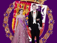 A photo illustration of King Felipe and Queen Letizia.