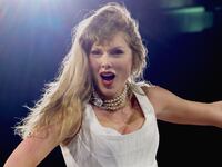 VANCOUVER, BRITISH COLUMBIA - DECEMBER 06: EDITORIAL USE ONLY. NO STANDALONE PUBLICATION USE (NO SPECIAL INTEREST OR SINGLE ARTIST PUBLICATION USE; NO BOOK USE). Taylor Swift performs onstage during "Taylor Swift | The Eras Tour" at BC Place on December 06, 2024 in Vancouver, British Columbia. (Photo by Kevin Winter/TAS24/Getty Images for TAS Rights Management)