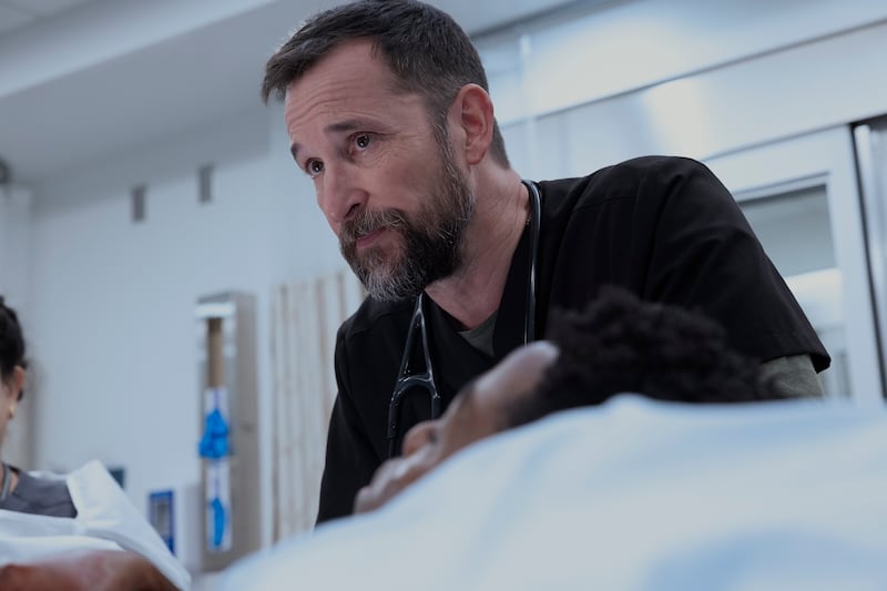 Noah Wyle as Dr. Michael “Robby” Robinavitch in “The Pitt.”