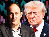A photo illustration of Nate Silver and Donald Trump.
