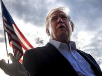 President Donald Trump speaks to members of the media as he departs the White House September 26, 2025 in Washington, DC.