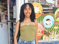 Angela Sauretti administered her own brand of street justice to a man accused of the machete-point rape of a 13-year-old girl in New York City last week.
