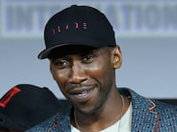 SAN DIEGO, CALIFORNIA - JULY 20: Mahershala Ali speaks at the Marvel Studios Panel during 2019 Comic-Con International at San Diego Convention Center on July 20, 2019 in San Diego, California. (Photo by Kevin Winter/Getty Images)