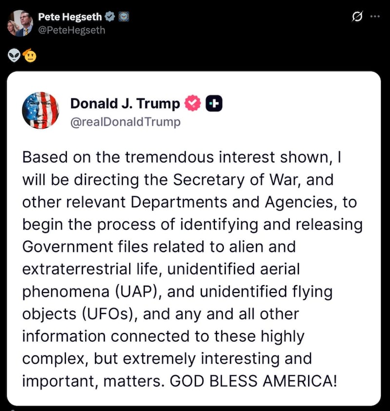 Hegseth post