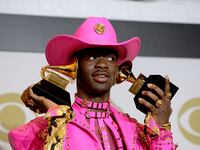 Lil Nas X at the Grammy Awards in January 2020.