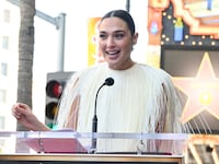 Gal Gadot at the ceremony honoring Gal Gadot with a Star on the Hollywood Walk Of Fame on March 18, 2025 in Hollywood, California. (Photo by Michael Buckner/Variety via Getty Images)
