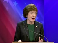Sen. Susan Collins spars with Democratic challenger Troy Jackson in Maine.