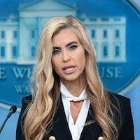 Newly appointed White House Press Secretary Katie Zacharia speaks during her first press briefing in the James Brady Briefing Room of the White House in Washington, DC, on October 13, 2026.
