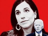 A photo illustration showing Nancy Mace and Joe Biden.