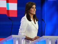 Nikki Haley at NBC News Republican Presidential Primary Debate.