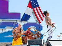 Viewers spotted the venue for the Olympics event was Long Beach and not Venice beach.