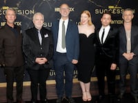 Alan Ruck, Brian Cox, Jesse Armstrong, Sarah Snook, Kieran Culkin and Jeremy Strong