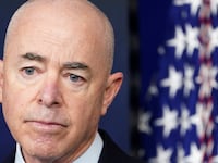 Department of Homeland Security Secretary Alejandro Mayorkas holds a press briefing.