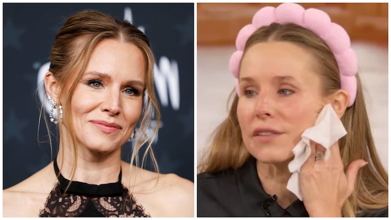 Kristen Bell stripped off her make-up during an appearance on "The Drew Barrymore Show."