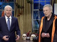 Mikey Day plays Joe Biden and Christopher Walken plays the spirit of Halloween on Saturday Night Live.