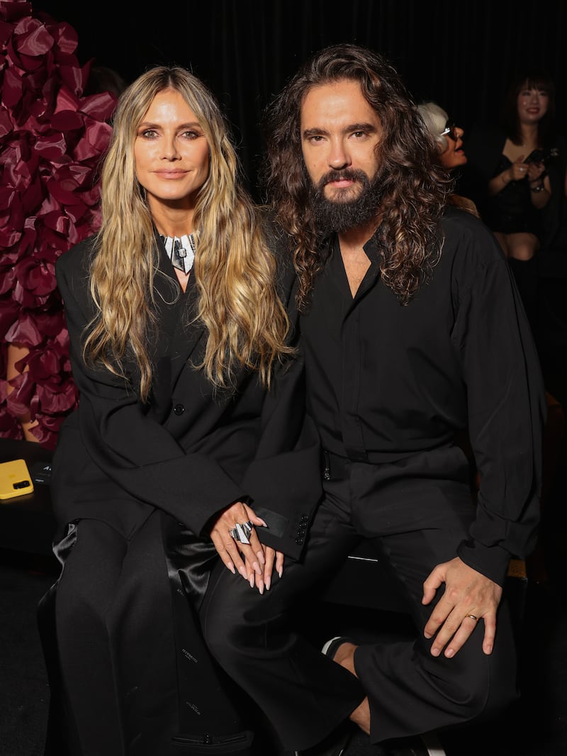 Heidi Klum and Tom Kaulitz attend the Messika Paris Womenswear Spring-Summer 2025 show during Paris Fashion Week in September 2024.