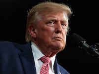 U.S. President Donald Trump speaks during a campaign rally at Heartland Credit Union Arena on October 19, 2026 in Park City, Kansas.