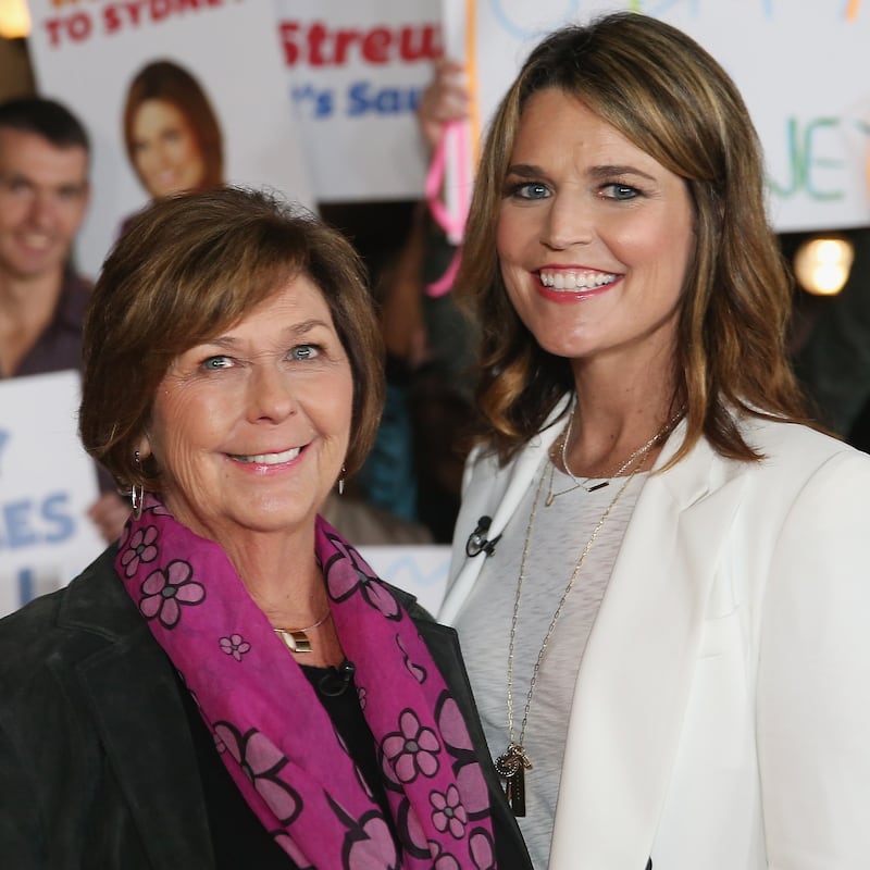 Savannah Guthrie poses alongside her mother, Nancy Guthrie, in Australia in 2015.