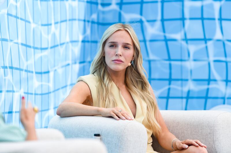 Alex Cooper participating in The Art of The Interview session at Spotify Beach on June 20, 2023 in Cannes, France. (Photo by Antony Jones/Getty Images for Spotify)