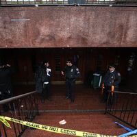 Police officers respond to the Chabad-Lubavitch World Headquarters