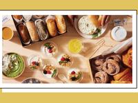 Food on a table.