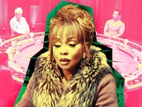 Photo illustration of Phaedra Parks in The Traitors