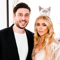 Sam Palmer and Petra Ecclestone attend the Maddox Gallery Los Angeles Presents: "The Disrupters" by David Yarrow on June 13, 2019 in West Hollywood, California.