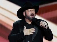 Co-host Garth Brooks speaks onstage during the 58th Academy Of Country Music Awards at The Ford Center at The Star on May 11, 2023, in Frisco, Texas.