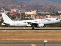 MALAGA, SPAIN - 2022/08/21: An Avion Express Malta Airbus 320 flying on behalf of Eurowings landing at Malaga Costa del Sol airport. Avion Express Malta is the Avion Express subsidiary based at Malta International Airport. The carrier was granted a Maltese air operator's certificate and commenced operations on 20-May-2019 with A320 aircraft. Avion Express Malta operates ACMI services to scheduled and charter carriers. (Photo by Fabrizio Gandolfo/SOPA Images/LightRocket via Getty Images)