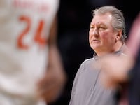 Head coach Bob Huggins of the West Virginia Mountaineers