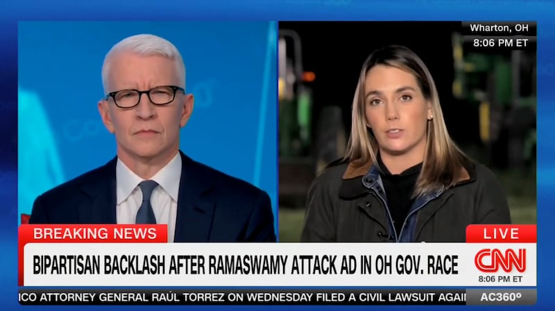 Lauren Fox reported from Ohio that Republicans are seething over Ramaswamy’s campaign.