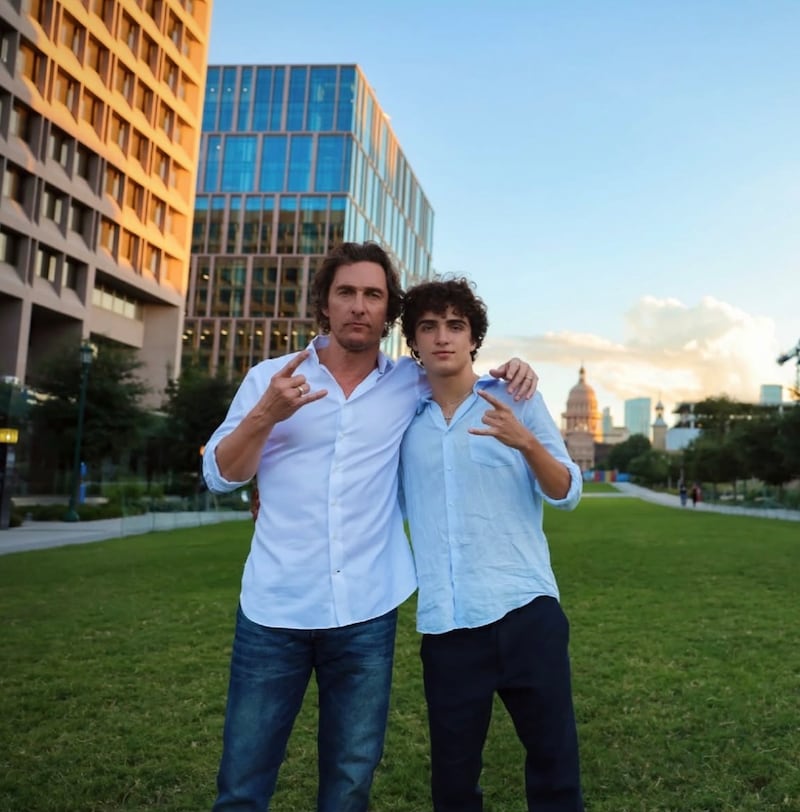 Matthew McConaughey celebrated his son Levi Alves McConaughey’s 18th birthday by posting a picture of them together.