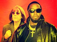 A photo illustration of Gisele Pelicot and Sean Puffy Combs.